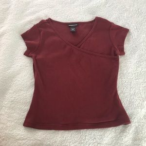 🔥2/$20 Express Maroon Wrap Top